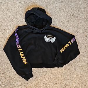 Kobe Bryant Las Angeles Lakers Women's Size Small Crop Hoodie